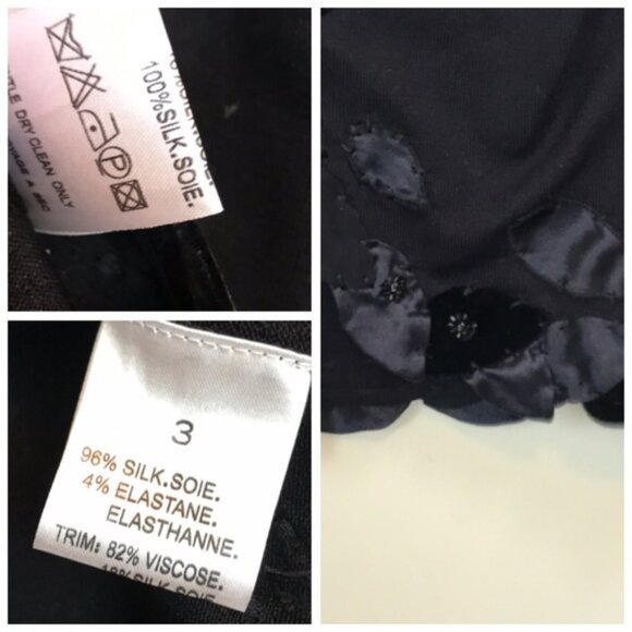 Nougat London Silk Velvet Embellished Floral Cardigan Fitted Knit Sweater Top L - Picture 15 of 16